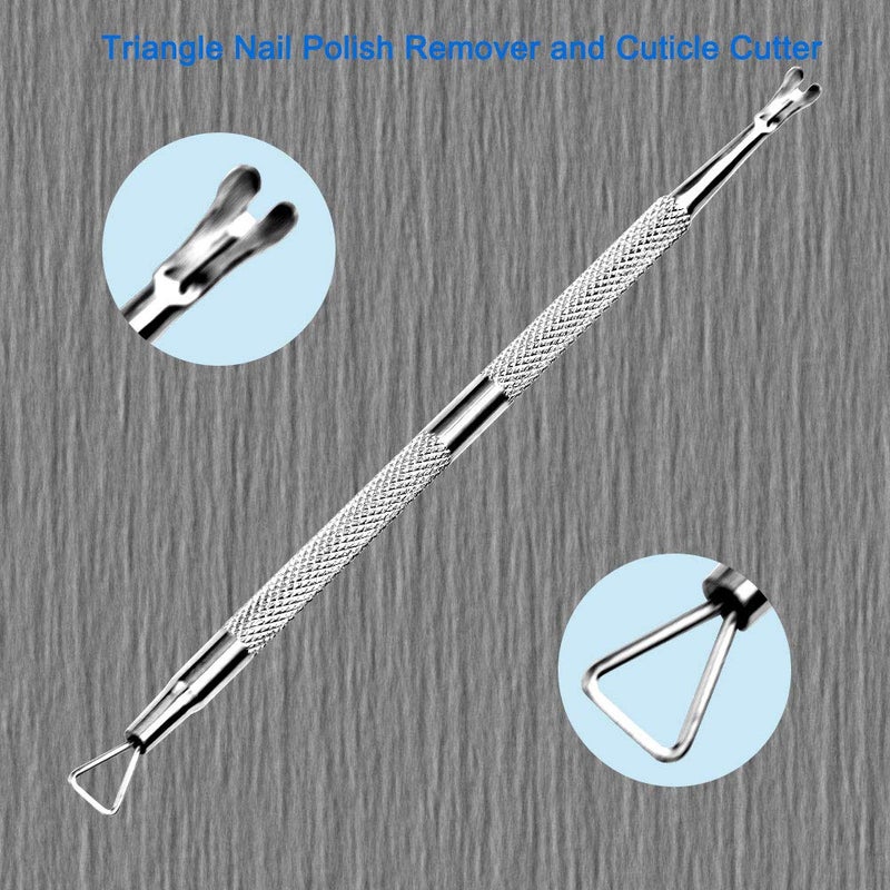 HIFAU Professional Cuticle Pusher and Cutter, Cuticle Trimmer & Cuticle Remover, 2-Piece Manicure Tools Set for Fingernail and Toenail - Image 2